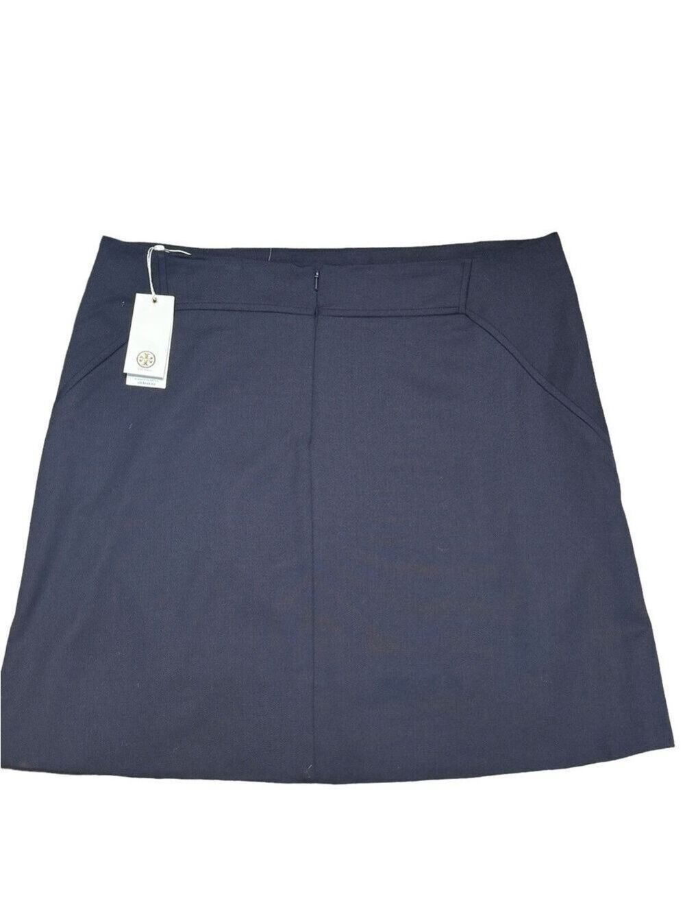 Tory Burch Women's Navy Thea A-line Wool Skirt NWT Size 14 - Picture 6 of 9